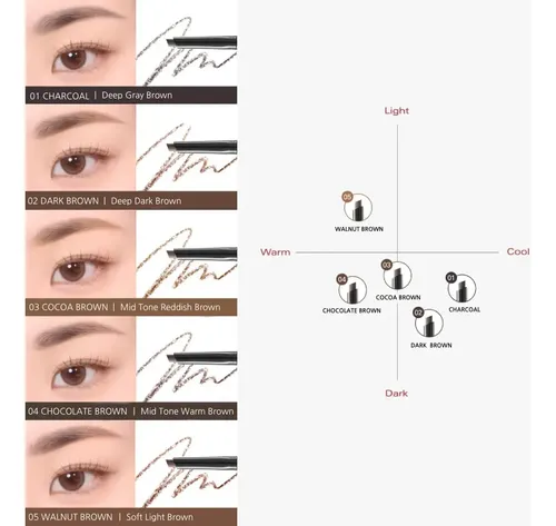 Lápiz De Cejas Bbia Last Auto 5 Colores Retráctil Impermeabl