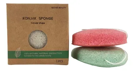 Esponja Konjac Natural Circular Fibra Vegetal