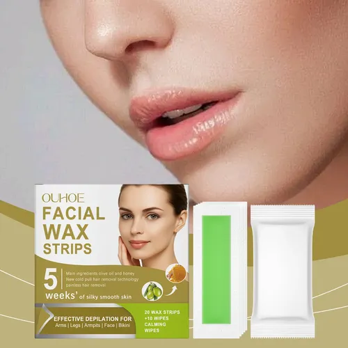 Cera En Papel Para Depilación Facial, Limpia La Piel