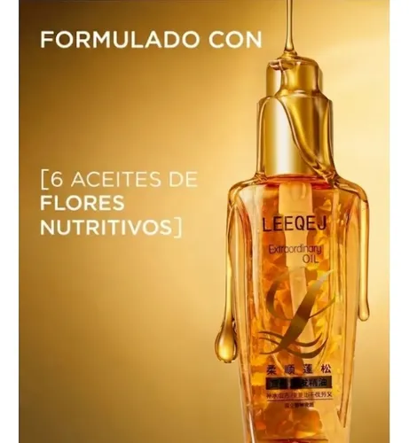 Aceite Capilar Lujoso Y Nutritivo Leeqej The «little Gold Bo