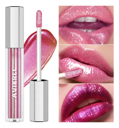 Brillo Labial Hidratante Con Perlas Para Maquillaje De `/