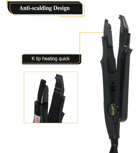 Conector Extensiones Peluca Plancha Para Extensiones De Pelo
