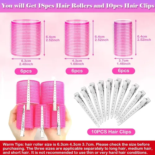 Rulos Para Cabello Cludoo Jumbo 28 Piezas Autoadhesivos