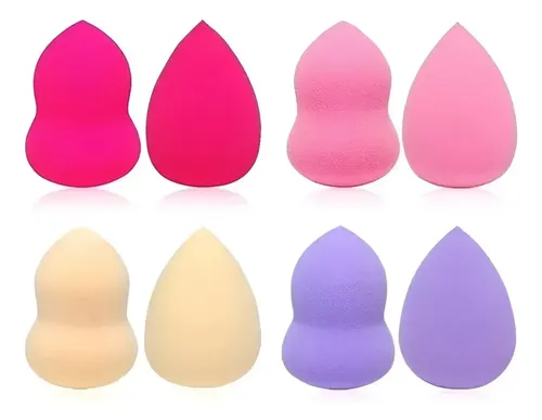 Set X 5 Esponjas Blender Mini Para Maquillaje Pastel