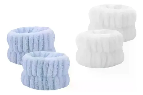 Toalla Absorbente Para Lavarse La Cara Blanco Color Azul &ug