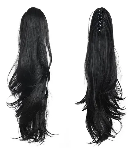 Extensión De Cola De Caballo Hspjhtm, Cabello Sintético Negr