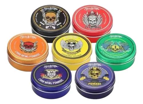 Pomada Cera Fijadora Capilar Lata Azul Style Jiang 150g