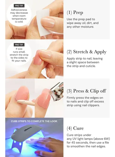 Tiras De Uñas De Gel Ohora Semi Curadas N Dreaming Con Acces