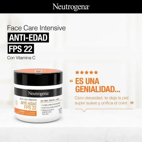 Crema Neutrogena Face Care Intensive Antiedad Fps 22