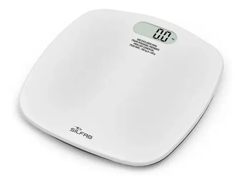 Balanza Digital Silfab Curve de Baño 180 kg Blanca con Pilas