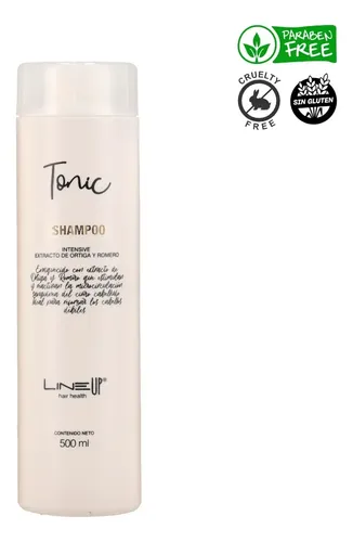 Shampoo Fortalecimiento Anticaída del Cabello Tonic Intensive con Ortiga y Romero que activan la Microcirculación Sanguínea, producto profesional, Botella x 500Mls Line Up