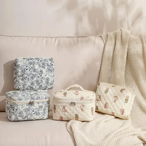 Uekeboag Bolsa De Maquillaje Acolchada De Viaje Para Mujer,