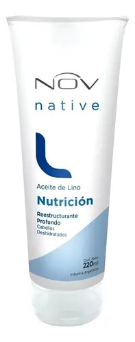 Baño De Crema Nov Máscara Nutrición Aceite De Lino 220 Ml.