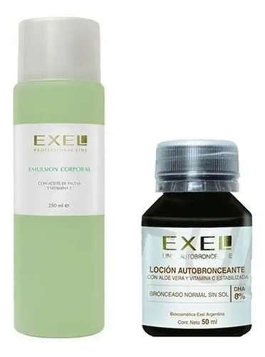 Kit Exel Emulsion Corporal Palta+autobronceante 8% Sin Color
