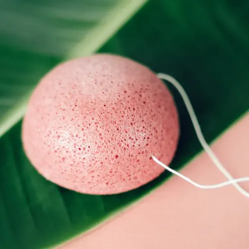 Konjac Esponja Vegetal Facial Rosa Pieles Sensibles Pollie