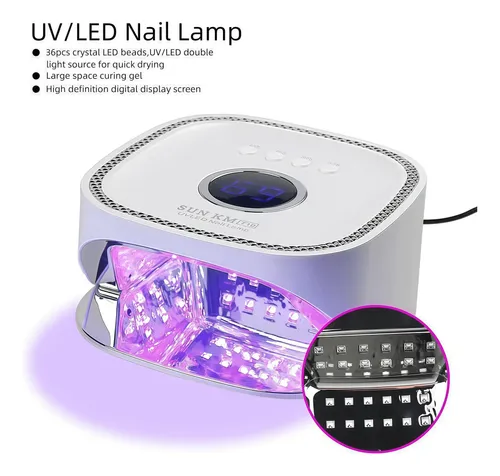 Lámpara Uv Led Uñas 4 Modos Temporizador Pantalla Digital