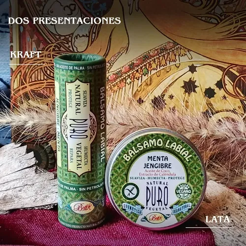 Bálsamo Labial Lata Jengibre Menta Boti-k Puro