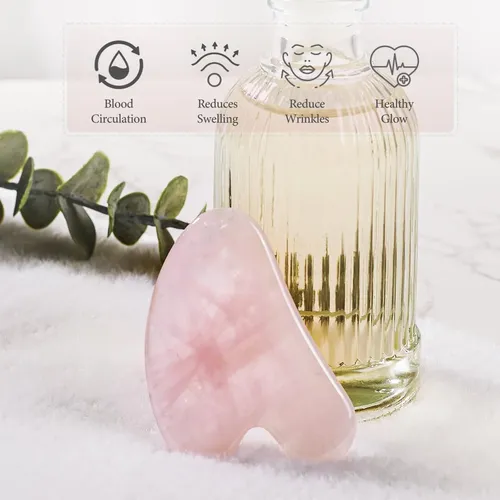 Gua Sha Facial Piedra Jade Esculpir Rostro Pink G