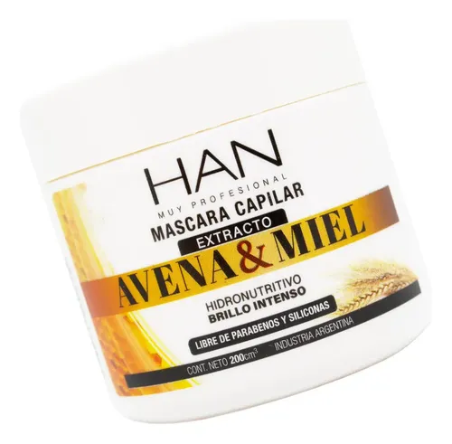 Mascarilla Rulos Han Avena Y Miel Nutrición Apta Curly 200gr
