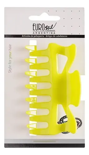 Broche Grande De Pelo Eurostil 50069 X4 Fantasia Curvado