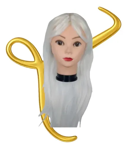 Peluca Sintética LUCKY PLUS Lacia con Ondas y Flequillo Blanco Tono 60 70cm