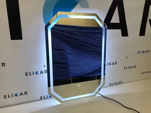 Espejo Led Octogonal Elicar 50x70cm Touch Blanco Frio Baño