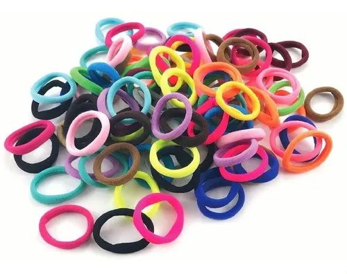 Q- Cintas Elásticas De Algodón Para El Pelo, 100 Unidades ,