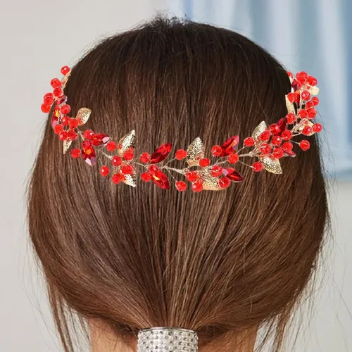 Enredadera Para El Cabello De Novia, Piezas Para El Rojo