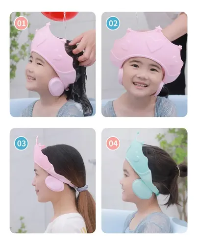 Para Gorros De Ducha Suaves Y Ajustables, Gorros De Baño Par Azul