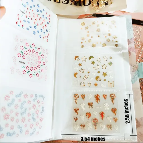 Zoance 102 Hojas Nail Art Stickers & Storage Book,5200 Pieza