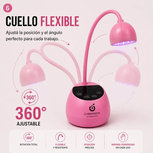 Cabina Lampara Uñas Inalámbrica 27w Uv Led Calabaza Rosa