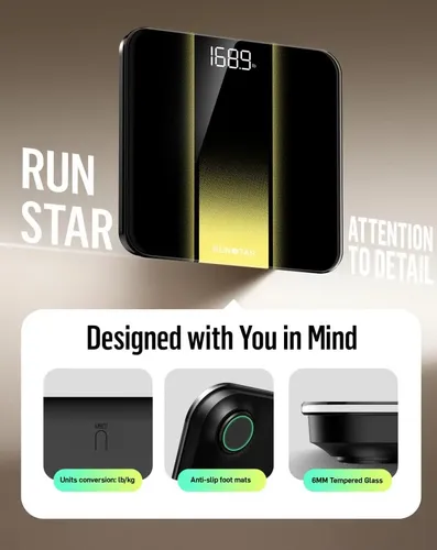 Bathroom Scale Runstar Digital 280kg Led Tempered Glass