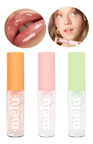 Labial Brillo Gloss Hidratante Lip Oil Melu Ruby Rose