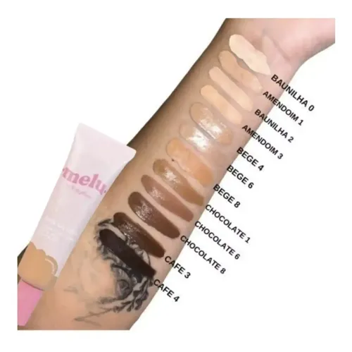 Base Líquida Melu Ruby Rose Aloe Vera Cobertura Media