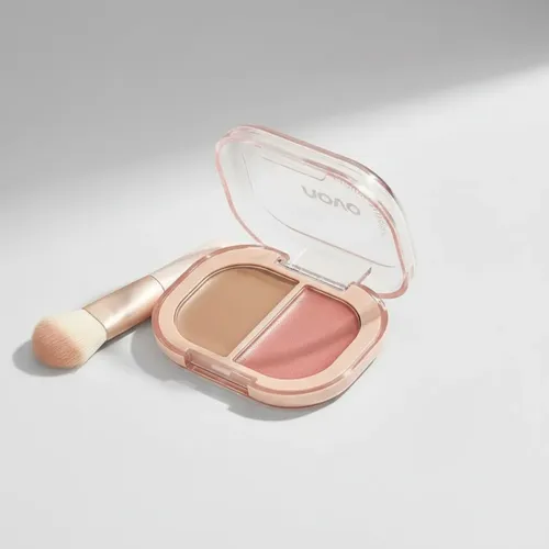 Paleta 2 En 1 Rubor Y Contorno En Crema Nuevo Rostro Premium