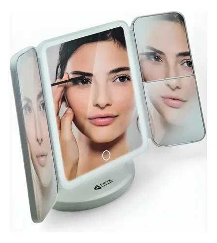 Espejo Maquillaje Luz Led 3 Aumento 1x 2x 3x Recargable