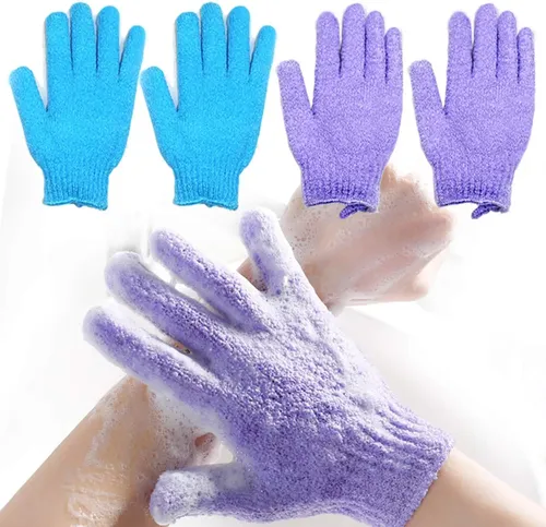 Guante Exfoliante Corporal Limpia Renueva Piel Cuerpo 1 Par