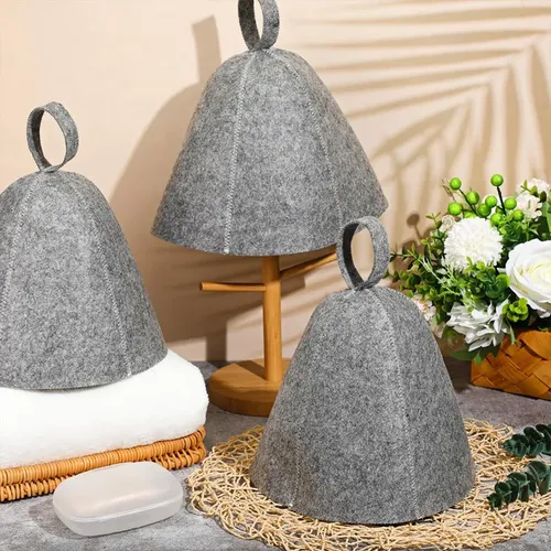 Gorro De Sauna De Fieltro Para Protección De Cabeza De Baño,