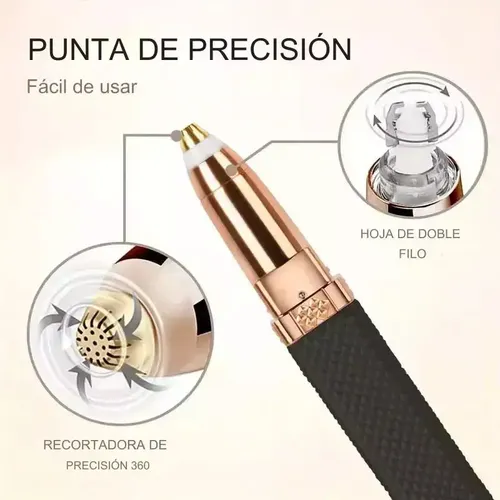 Depiladora Cejas Lápiz Eléctrico Recargable Usb Luz