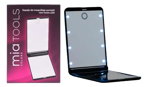 Mia Colors Tools Espejo Maquillaje Portátil Con Luz Led 6c