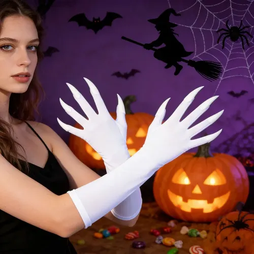 Cubierta De Uñas Larga Para Halloween Catwoman, Accesorios P