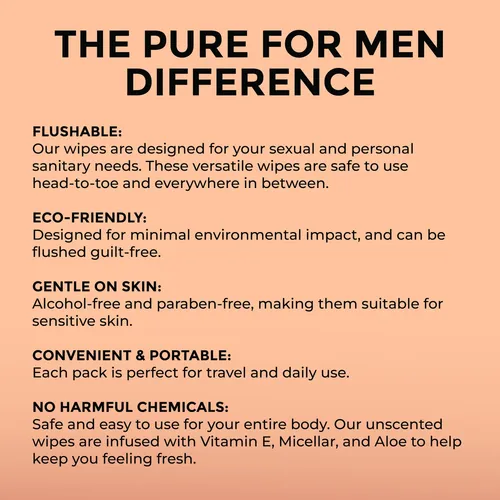 Toallitas Limpiadoras De Piel Puras Para Hombres Con Aloe Ve