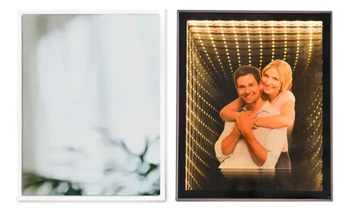 Luz Led Espejo Infinito 3d Personalizada Decoración Hogar