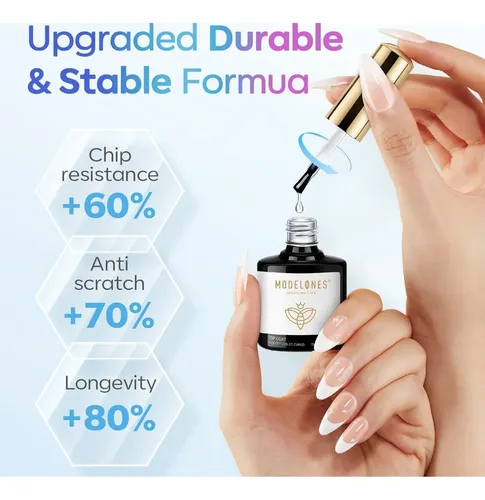 Top Coat Brillante En Gel Modelones 15ml Sin Limpieza