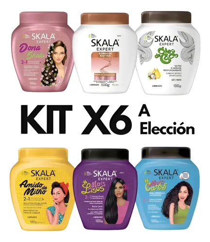 Combo A Elección X6 Crema Skala 1000gr Máscarilla Capilar