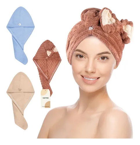 As Toalla Cabello Microfibra Secado Rápido Gorro Turbante As