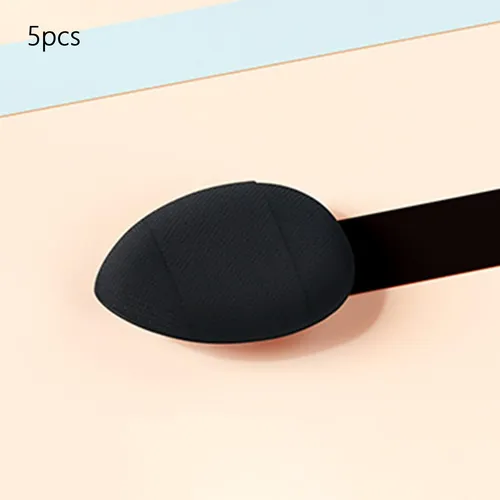 Esponja De Mezcla Suave Para Polvo De Dedo, 5 Piezas, Negro