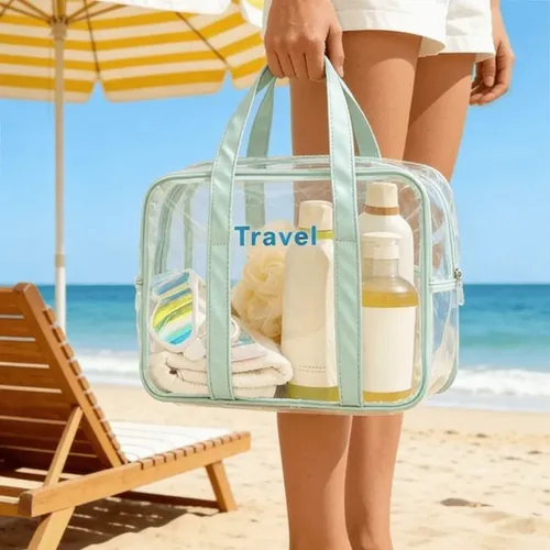 Neceser Transparente De Maquillaje Y Fitness Ligero