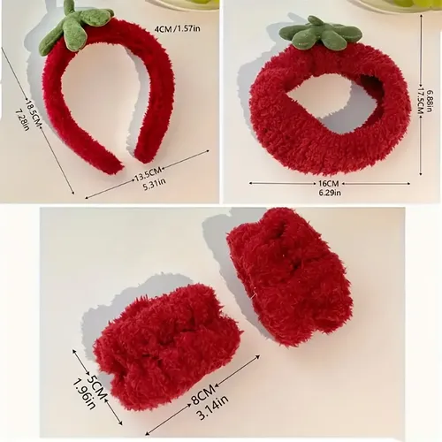 Kit De Diademas A Juego Con Estampado De Frutos Rojos Para E
