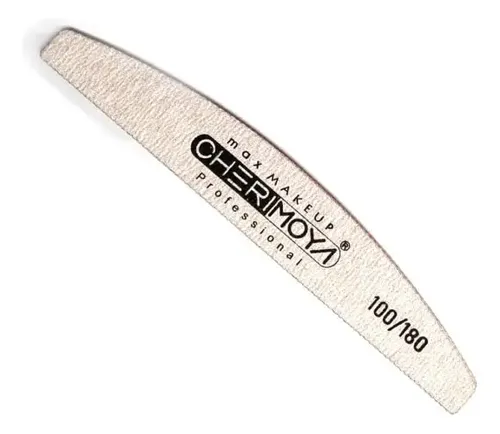 Lima Para Uñas Cherimoya Media Luna 100/180 Para Gel Y Acrílico